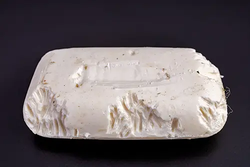 Soap bar with rodent gnaw marks